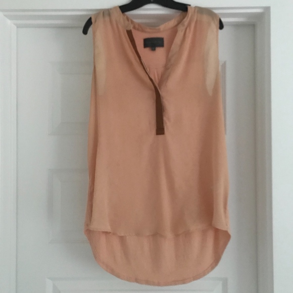 Anthropology Blush Pink Sleeveless Blouse - Picture 1 of 4